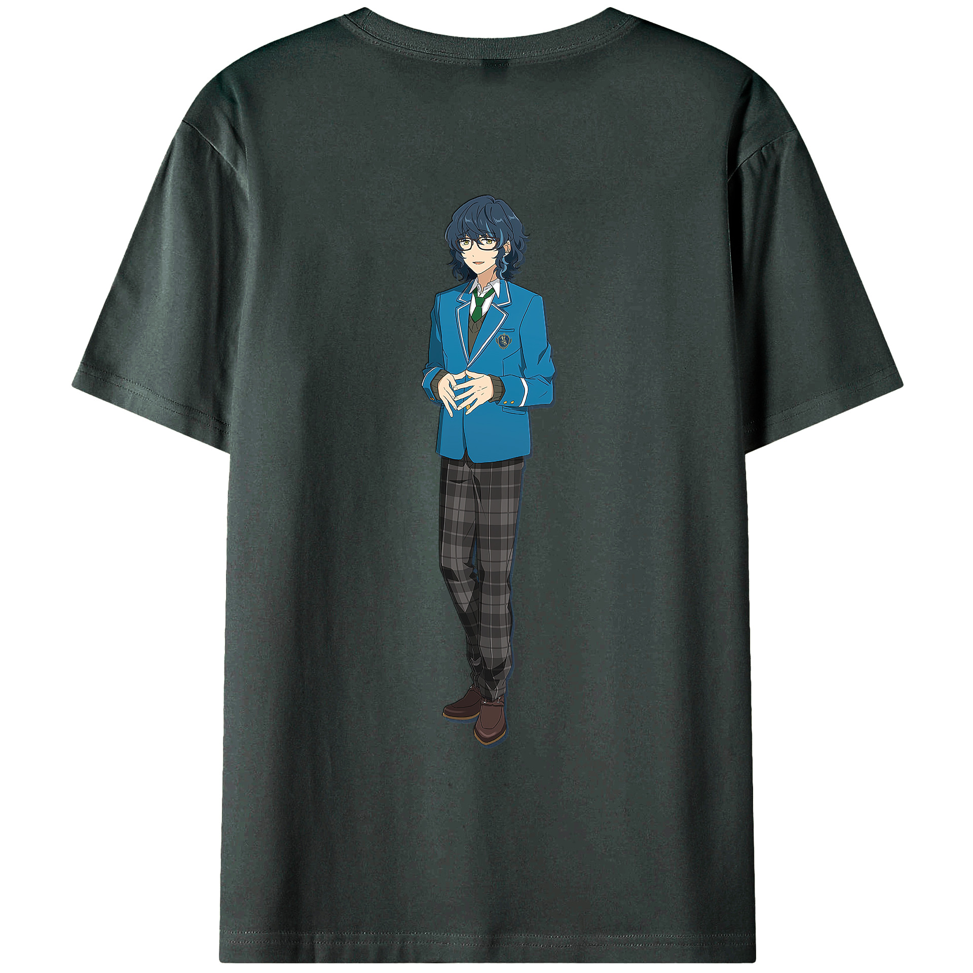 （画像用） あんさんぶるスターズ! Ensemble Stars 綿100％ メンズ半袖Tシャツ（バックプリント） 通気性